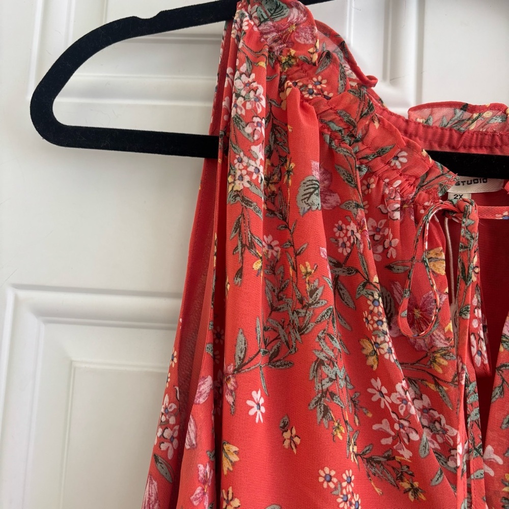 NWT Max Studio Floral Sleeveless Top, Size 2X - Picture 6 of 14